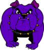 Purple Bulldog Clip Art