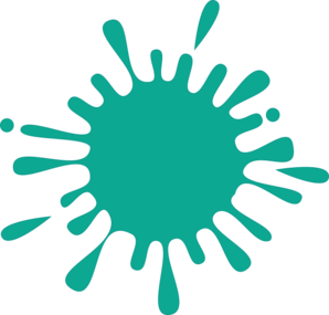Ink Splash Teal Clip Art