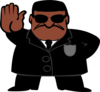 Black Fbi Dude Clip Art