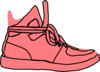 Pink Black Sneaker Clip Art