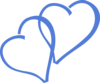 Midblue Hearts Clip Art