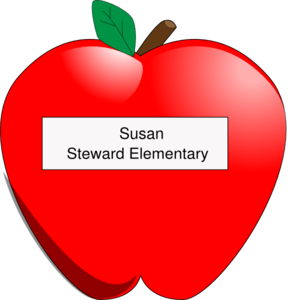 Apple Name Tag Clip Art