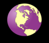 Purple Tinted Earth Black Background Clip Art