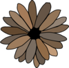 Gray Brown Daisy Clip Art