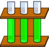 Green Test Tubes Clip Art