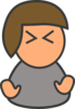 Grey Boy Angry Clip Art