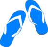 Blue Flip Flops Clip Art