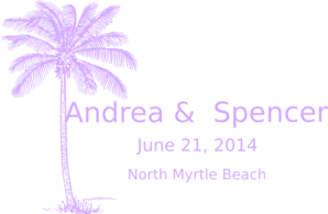 Personalized Palm Tree  Clip Art
