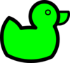 Green Duck Clip Art