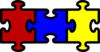 Red Blue Yellow Puzzle Clip Art