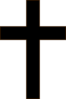 Simple Black Cross Clip Art