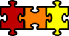 Red Orange Yellow Puzzle Clip Art