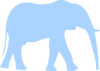 Blue Elephant Clip Art