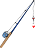 Fishing Pole Heart Clip Art