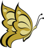 Gold Butterfly Clip Art