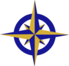 Blue And Gold Compass Clip Art