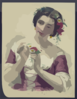 Girl With Flowers In Hair Clip Art