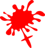 Splat With Cross Clip Art