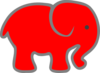 Red Baby Elephant Clip Art