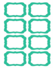 Turquoise Candy Jar Labels Clip Art