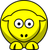 Sheep Looking Straight Yellow Clip Art