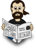 Reading Newspaper Clip Art