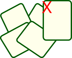 Card Pile With X Clip Art