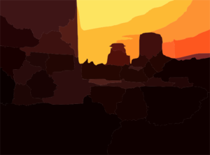 Dscn Sunset Over North End Of Bridge Vancouver Clip Art