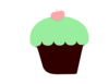 Mint Cupcake Clip Art