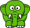 Green Elephant Clip Art