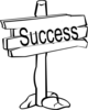 Success Signpost Clip Art