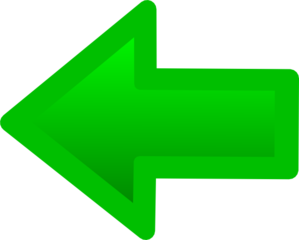 This Is A Back Arrow Colour In Green Clip Art