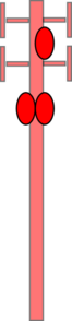 Red Mono Pole Clip Art