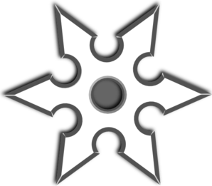 Ninja Shirken Star Clip Art
