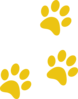 Gold Paw Prints Clip Art