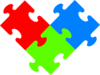 3 Puzzple Pieces Clip Art