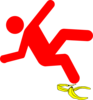 Slip Man Red Clip Art