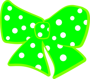 Bow With Polka Dots Clip Art