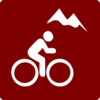 Hotel Icon Mountain Biking Clip Art -red/white Clip Art