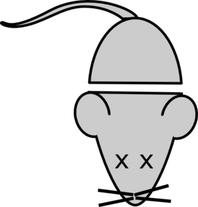 Headless Lab Mouse Template Clip Art