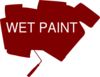 Wet Paint Sign Clip Art