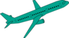 Airplane Teal Clip Art