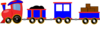 Choo Choo Train With Cars Clip Art