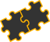 Puzzle Pieces Black Clip Art