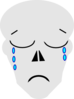 Gray Sad No Circles Clip Art