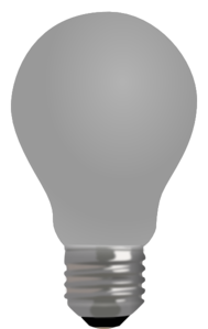 Light Bulb Off Grey W/o Fillament Clip Art