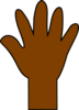 Brown Hand Print Clip Art