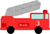 Brady Birthday Firetruck Clip Art