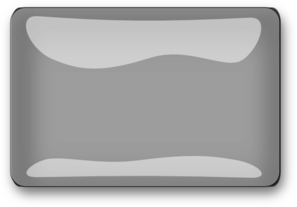 Silver Rectangle Blank Button Clip Art