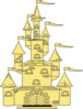 Golden Princess Castle Clip Art